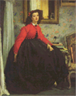 Mulher jovem em traje vermelho Joseph Tissot - 1864